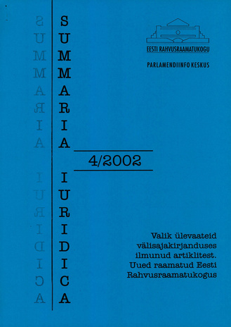 Summaria Iuridica ; 4 2002