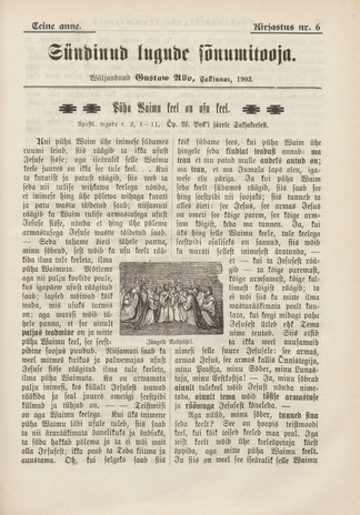 Kristlik Perekonna Leht ; 6 1903