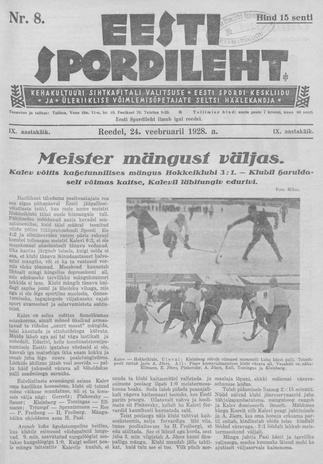 Eesti Spordileht ; 8 1928-02-24