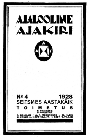 Ajalooline Ajakiri ; 4 1928