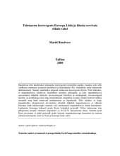 Tulutaseme konvergents Euroopa Liidu ja liituda soovivate riikide vahel (Eesti Panga toimetised / Working Papers of Eesti Pank ; 6)