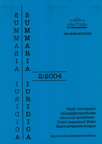 Summaria Iuridica ; 2 2004