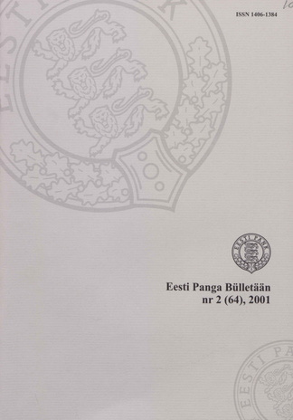 Eesti Panga Bülletään ; 2 (64) / 2001