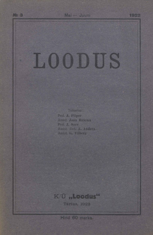 Loodus ; 3 1922-05/06