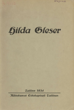 Hilda Gleser : [kolleegide mälestusi]