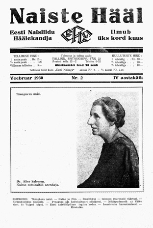 Naiste Hääl ; 2 1930-02