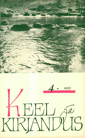 Keel ja Kirjandus ; 4 1977-04