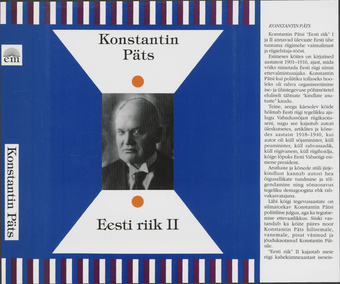 Eesti riik. II : valimik artikleid 