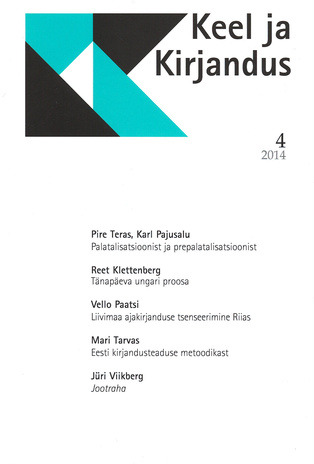 Keel ja Kirjandus ; 4 2014-04