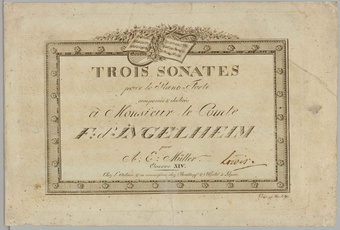 Trois sonates : pour le Piano Forte : Oeuvre XIV 