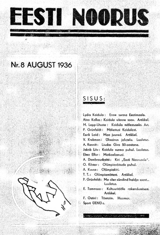 Eesti Noorus ; 8 1936-08