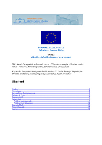 Summaria Europensia : [referaatväljaanne] ; 2 2014