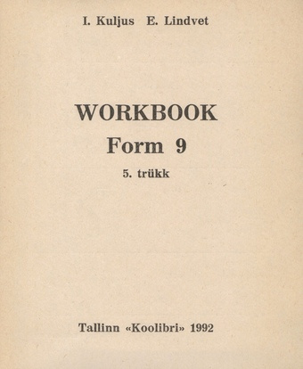 Workbook : form 9 