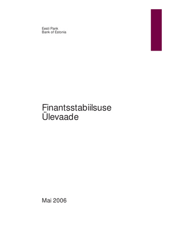 Finantsstabiilsuse ülevaade ; 1/2006