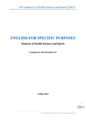 English for specific purposes : students of health sciences and sports