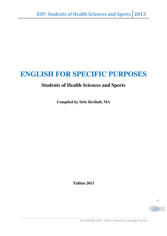 English for specific purposes : students of health sciences and sports