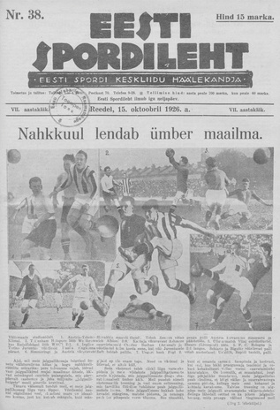 Eesti Spordileht ; 38 1926-10-15