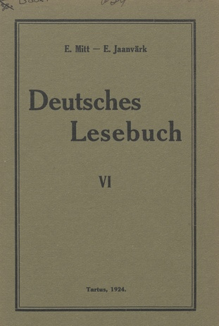 Deutsches Lesebuch. 6. Heft