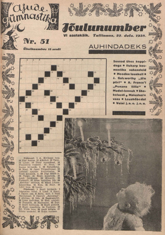 Ajude Gümnastika : ristsõnamõistatuste ajakiri ; 51 1938-12-22