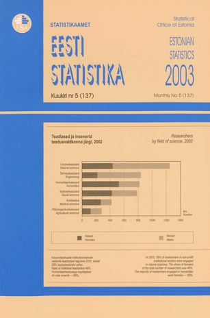 Eesti Statistika Kuukiri = Monthly Bulletin of Estonian Statistics ; 5(137) 2003-06