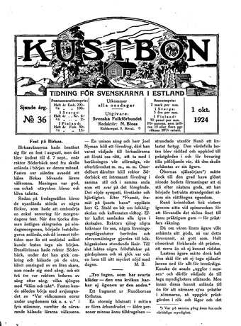 Kustbon ; 36 1924