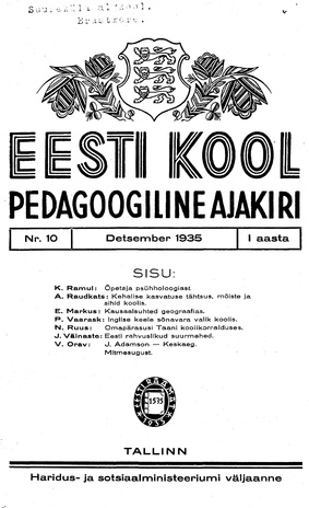 Eesti Kool ; 10 1935-12