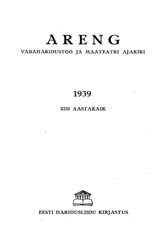 Areng ; sisukord 1939