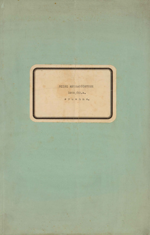 Riigi Metsatööstuse ... a. aruanne ; 1932/1933