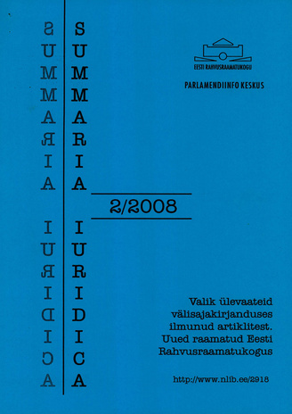 Summaria Iuridica ; 2 2008