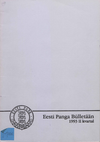Eesti Panga Bülletään ; II kvartal 1993