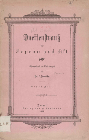 121 Duette für Sopran und Alt. Erstes Heft