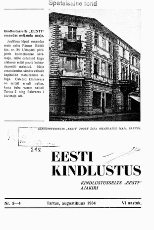 Eesti Kindlustus ; 3-4 1934-08
