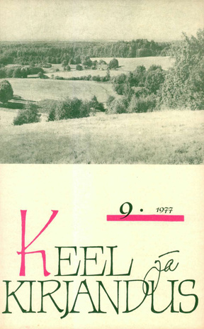Keel ja Kirjandus ; 9 1977-09