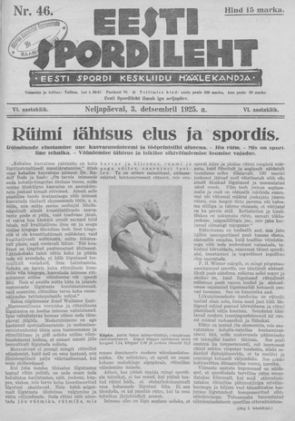 Eesti Spordileht ; 46 1925-12-03