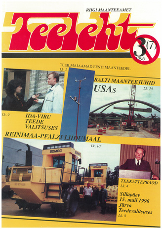 Teeleht : Maanteeameti tehnokeskuse väljaanne ; 3 (7) 1996-07