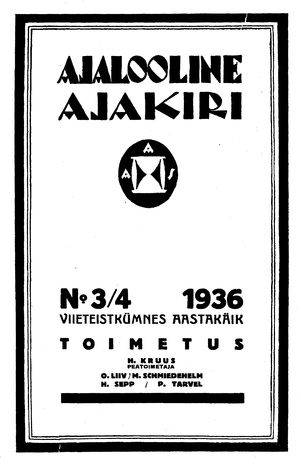 Ajalooline Ajakiri ; 3_4 1936