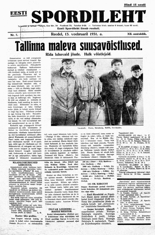 Eesti Spordileht ; 7 1931-02-13