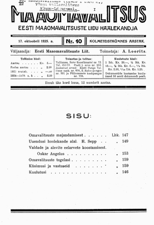 Maaomavalitsus ; 10 1935-10-17