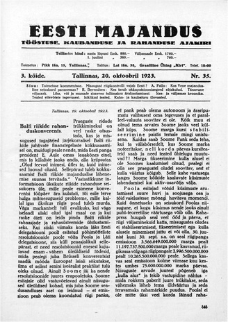 Eesti Majandus ; 35 1923-10-20