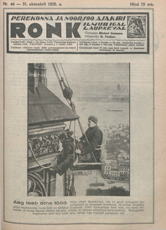 Ronk : perekonna ja noorsoo ajakiri ; 44 1925-10-31