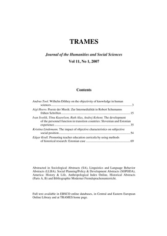 Trames ; 1 Vol 11 (61/56) 2007