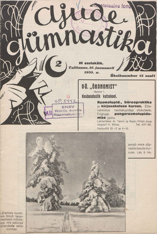 Ajude Gümnastika : ristsõnamõistatuste ajakiri ; 2 1935-01-10
