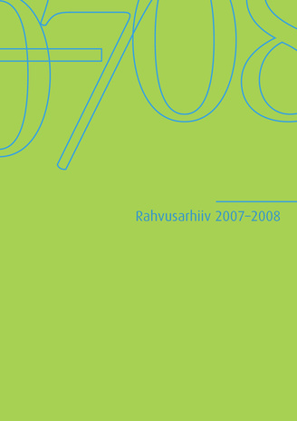 Rahvusarhiivi tegevuse ülevaade ; 2007-2008