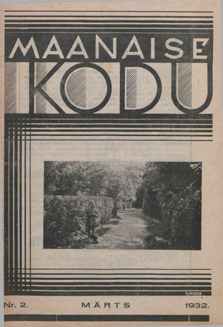 Maanaise Kodu : rahvalik kodumajanduse ajakiri ; 2 1932-03