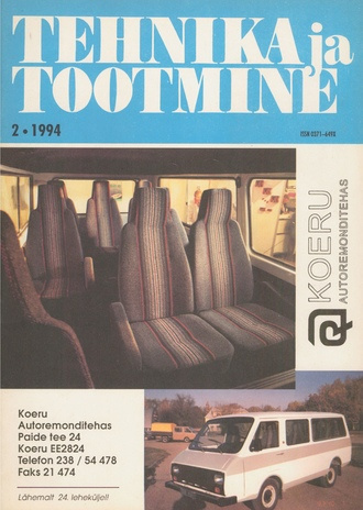 Tehnika ja Tootmine ; 2 1994-02