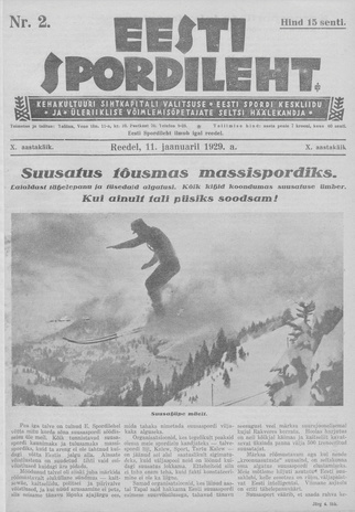 Eesti Spordileht ; 2 1929-01-11