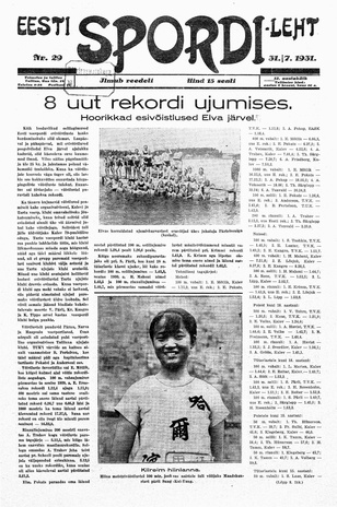 Eesti Spordileht ; 29 1931-07-31
