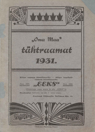 "Oma Maa" tähtraamat 1931