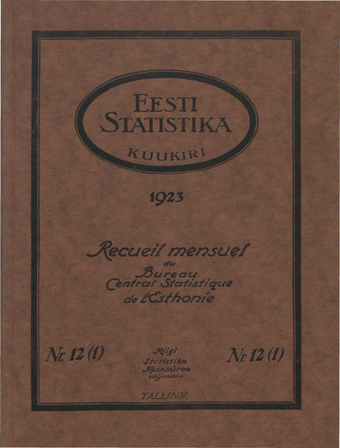 Eesti Statistika : kuukiri ; 12 (1) 1923