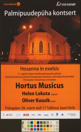 Palmipuudepüha kontsert : Hortus Musicus, Helen Lokuta, Oliver Kuusik 